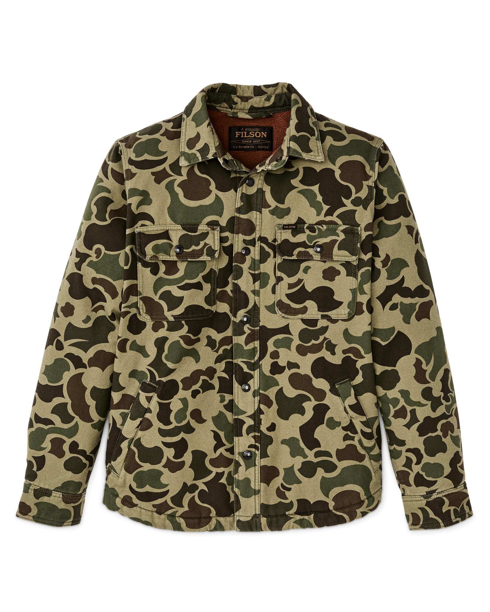 Fleece Lined Jac-shirt - Tundra Shrub Camo