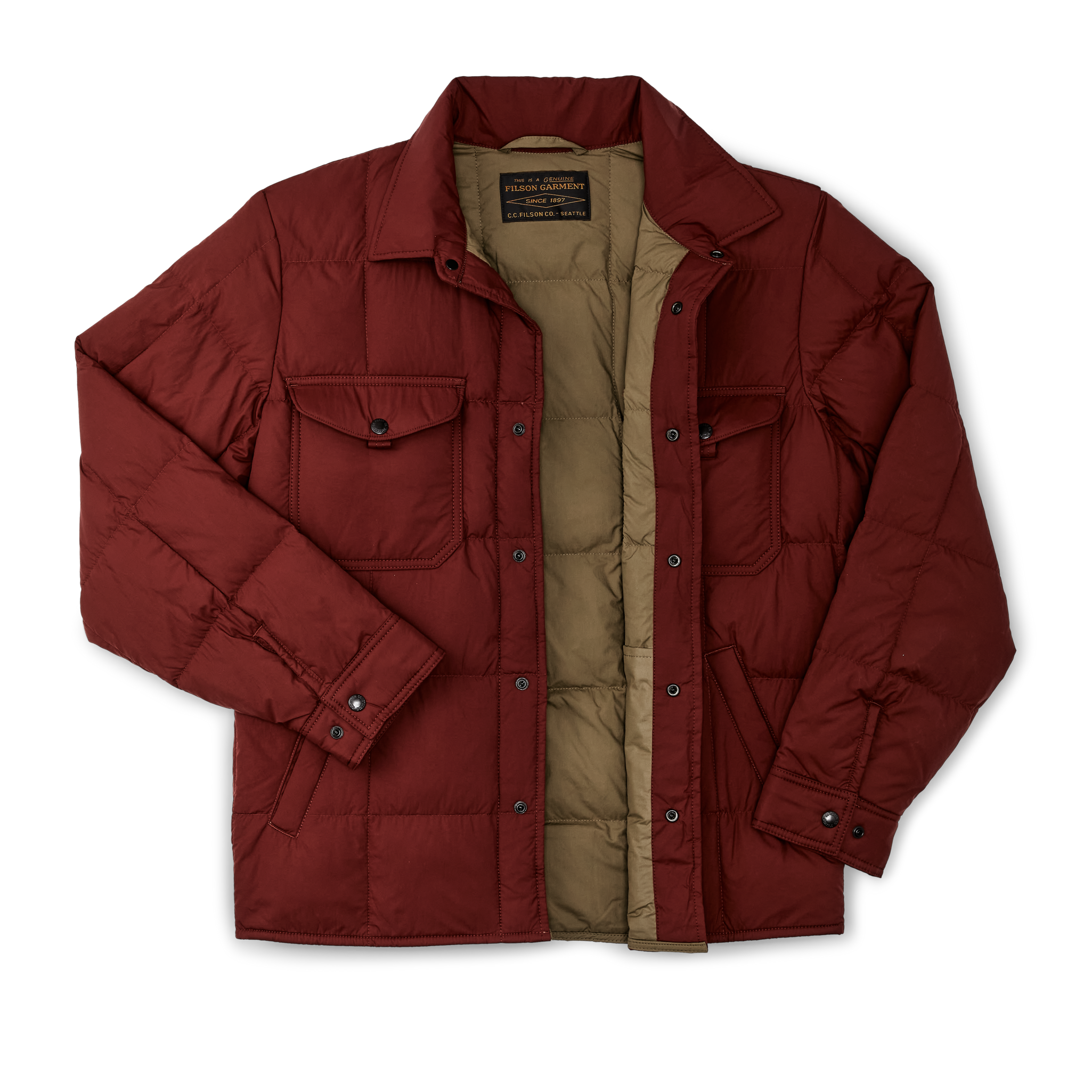 Lightweight Down Jac-shirt - Madder Red - Image 3