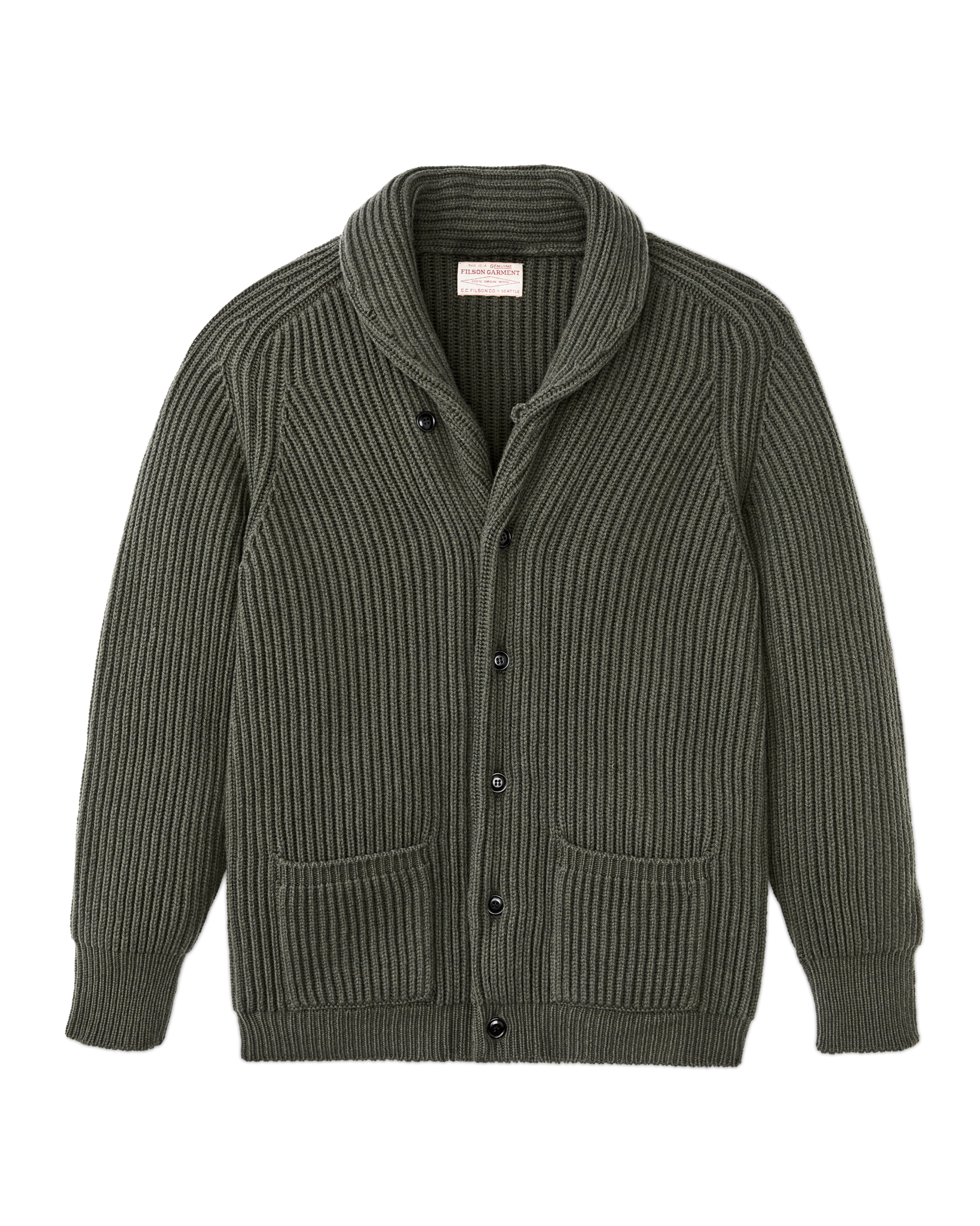 Bristol Cardigan Sweater - Forest Green Heather