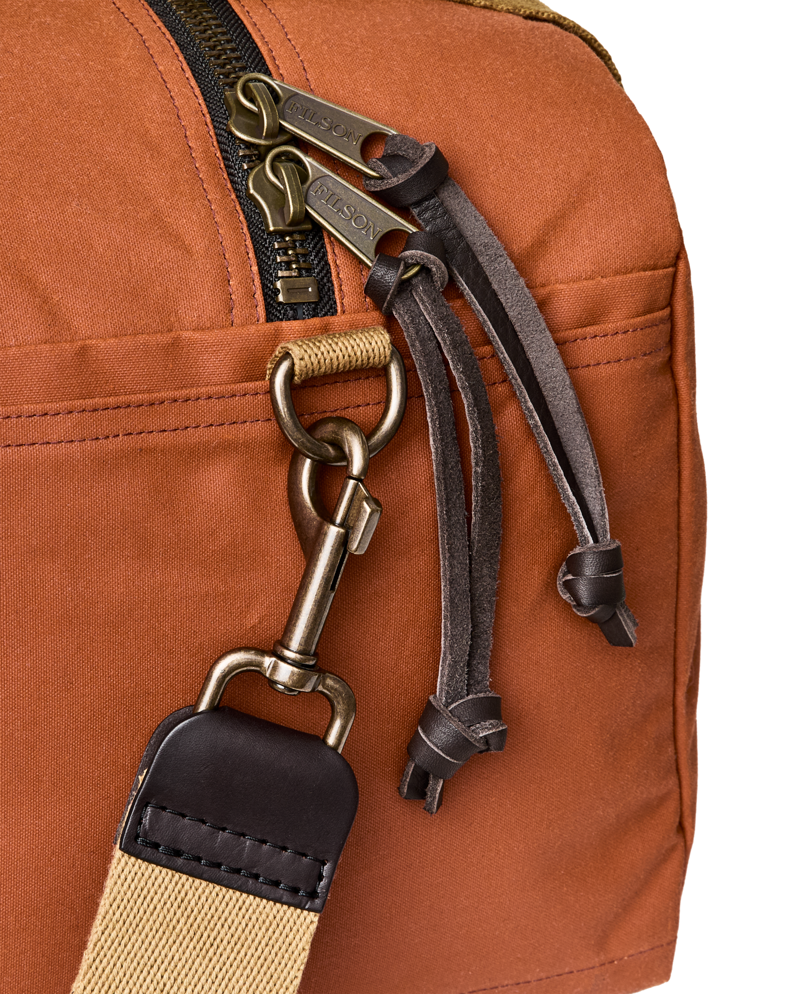 Small Tin Cloth Duffle Bag - Rust - Image 4