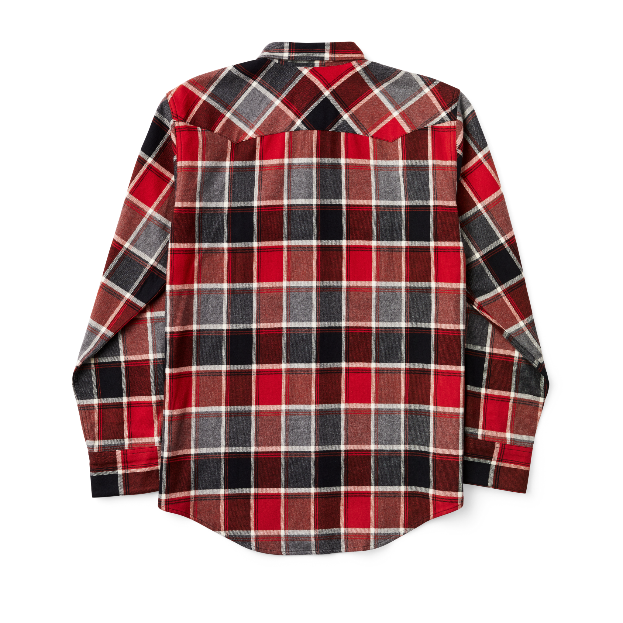 Western Flannel Shirt - Red / Dark Charcoal Plaid - Image 2