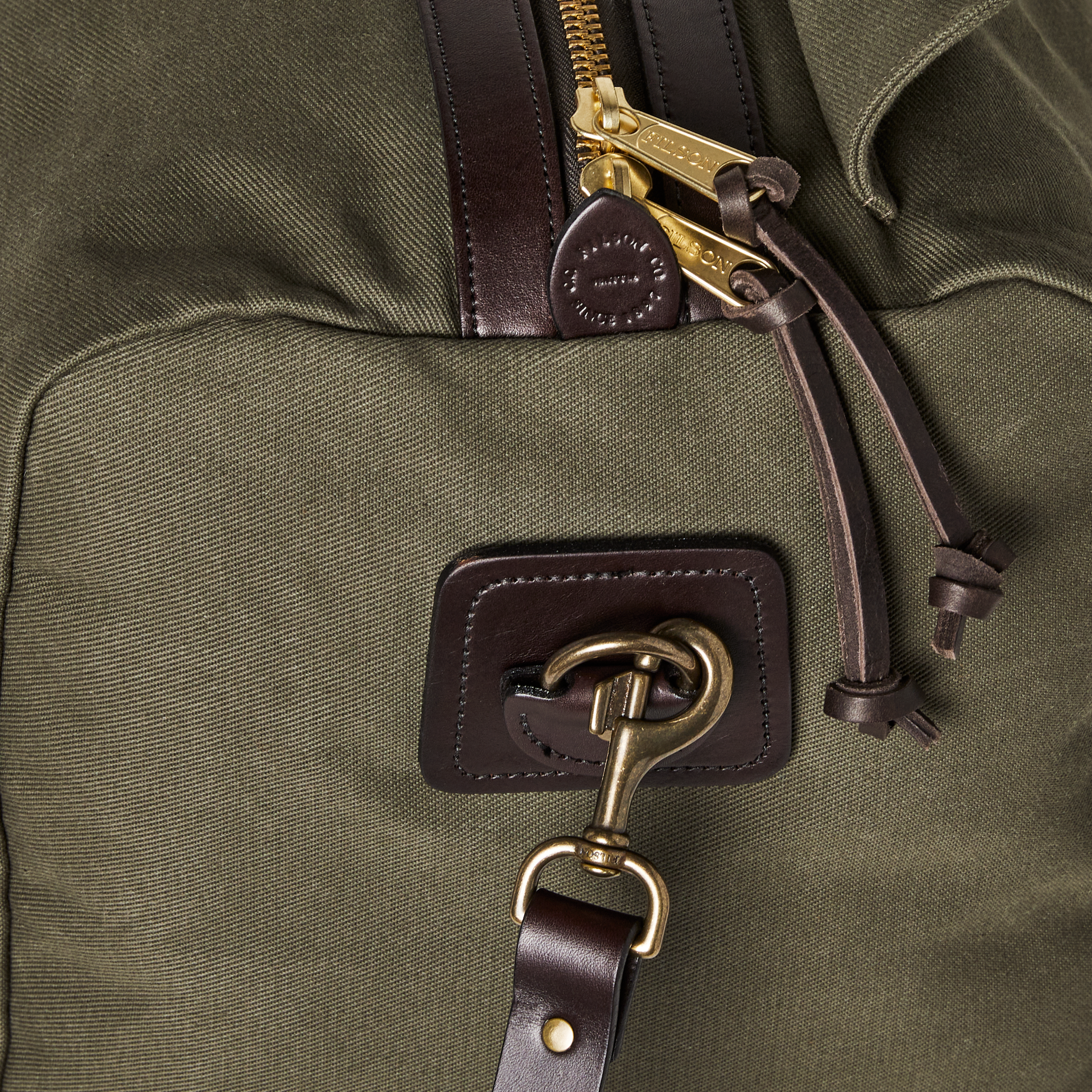 Medium Rugged Twill Duffle Bag - Otter Green - Image 8