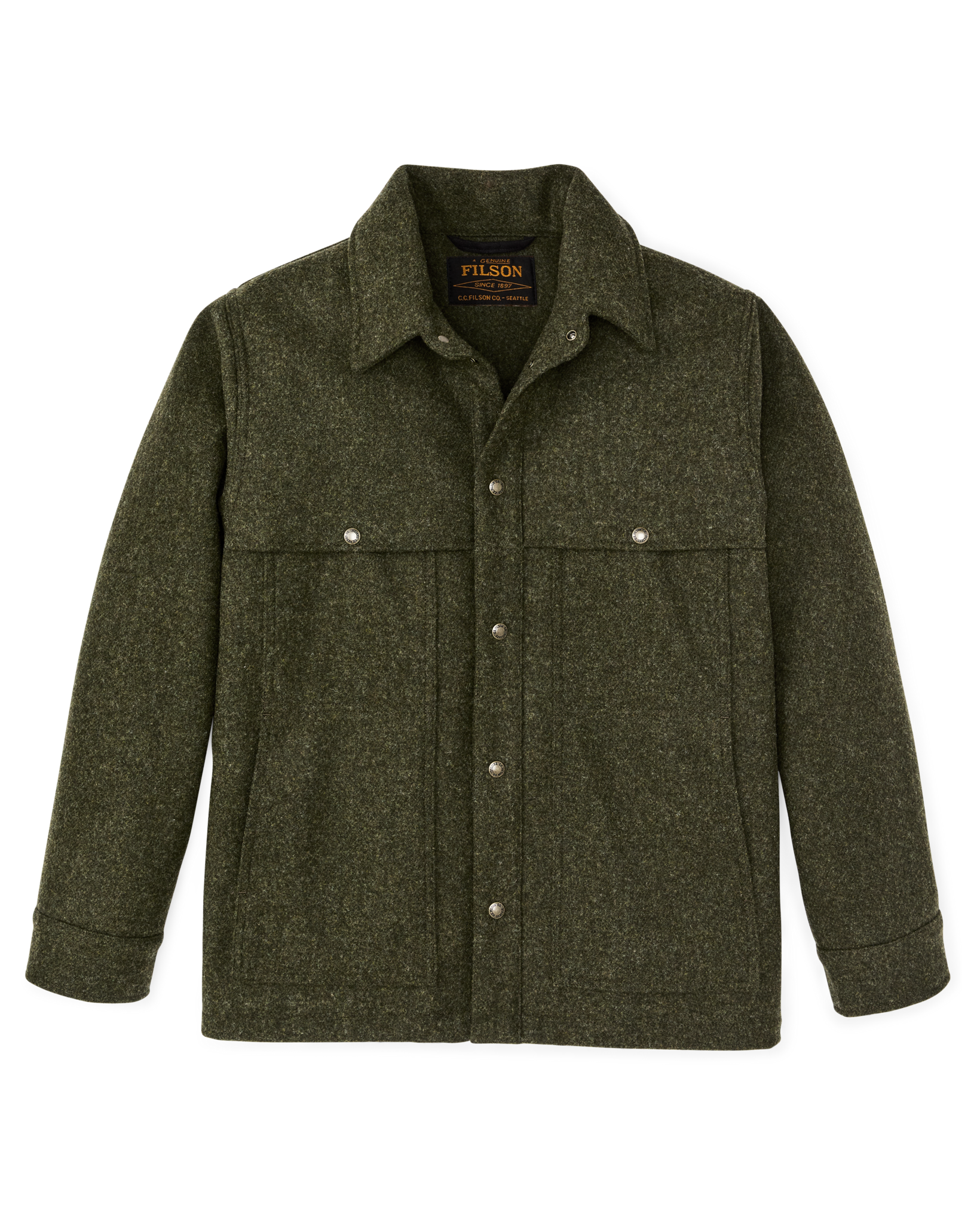 Mackinaw Wool Cape Coat - Forest Green - Image 6