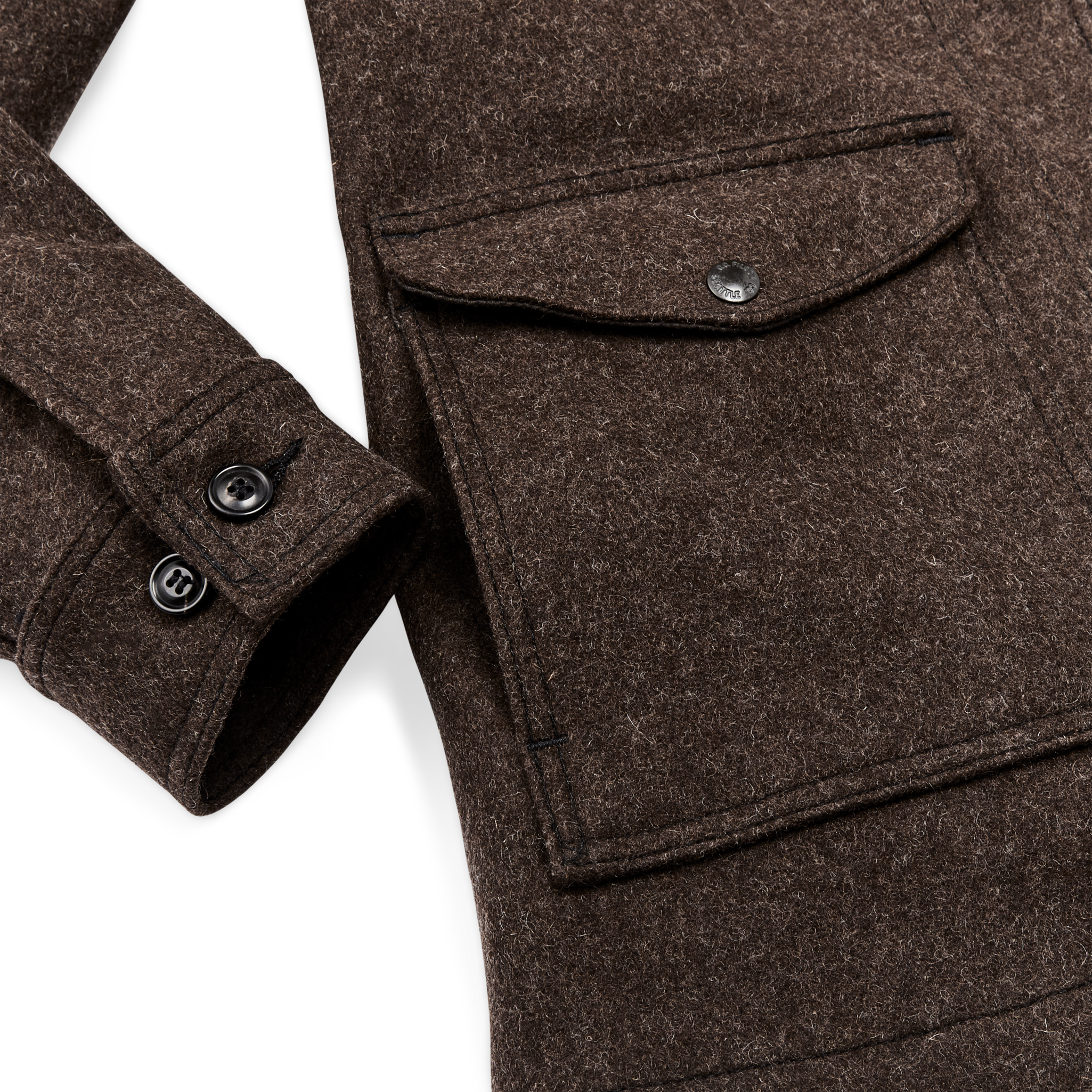 Women's Wool Trapper Coat - Brown - Image 7