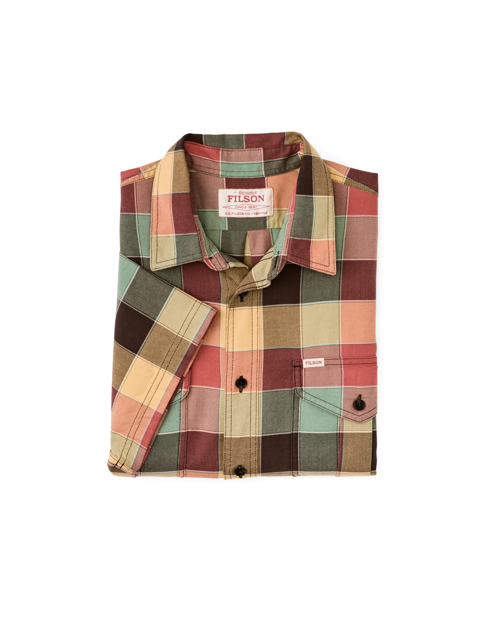 Short Sleeve Lightweight Alaskan Guide Shirt - Red / Multi Plaid - Image 3