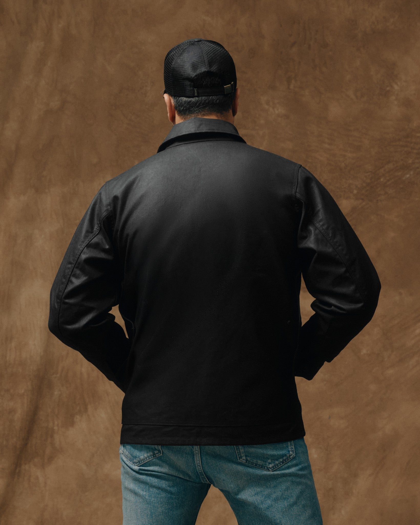 Lined Tin Cloth Cruiser Jacket - Black - Image 2