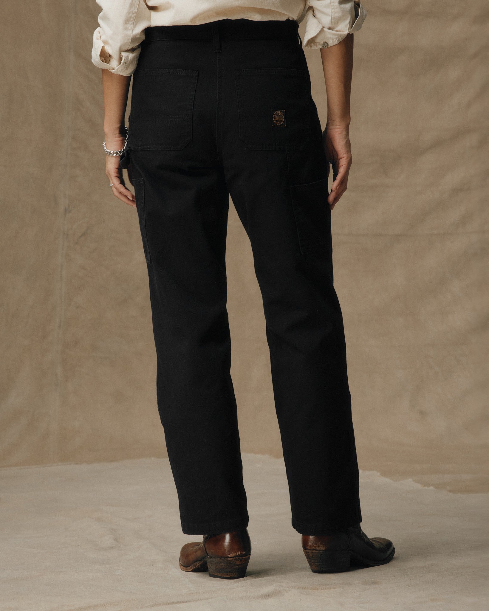Women's Canvas Work Pants - Faded Black - Image 2