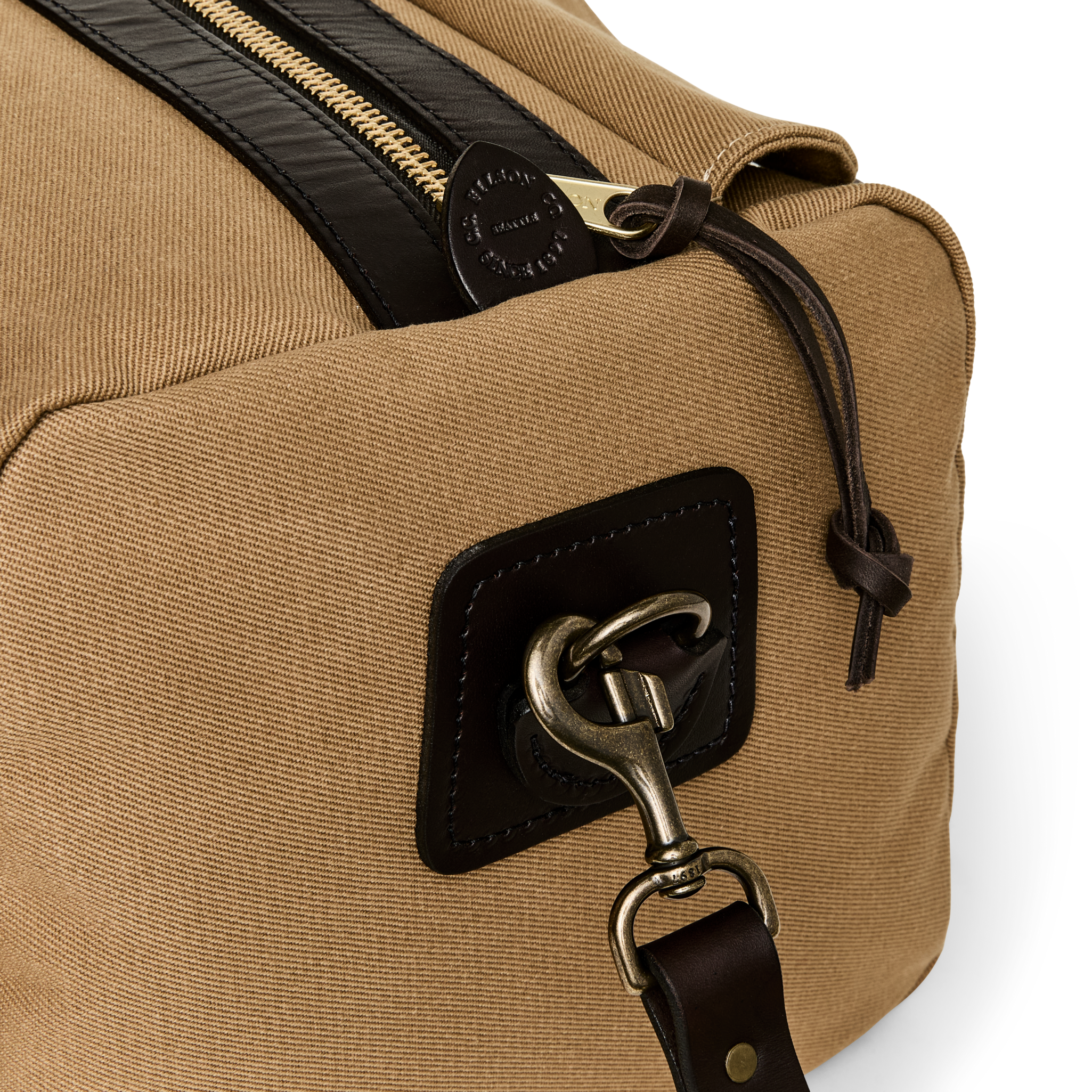 Small Rugged Twill Duffle Bag - Tan - Image 5