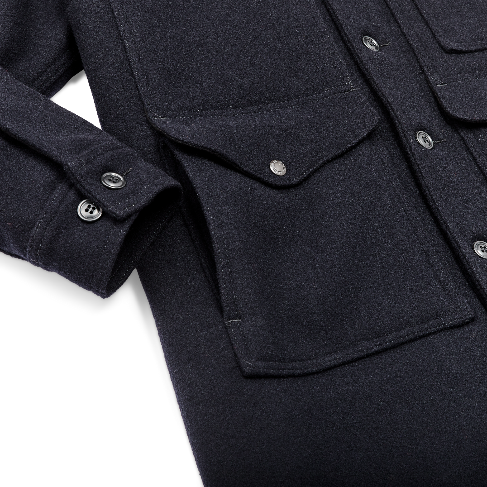 Long Mackinaw Wool Cruiser - Dark Navy - Image 6