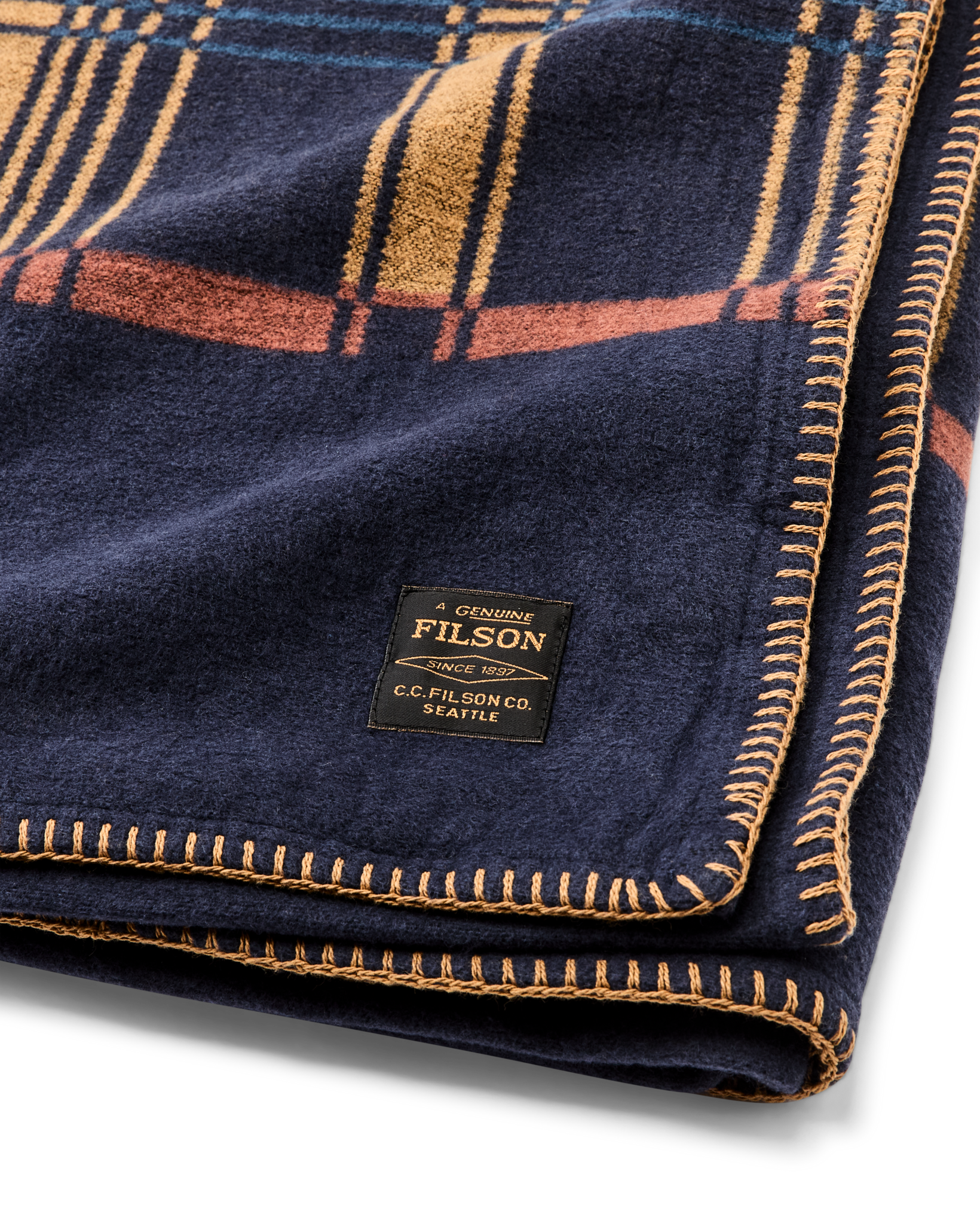 Cotton Blanket - Navy / Irondale - Image 3