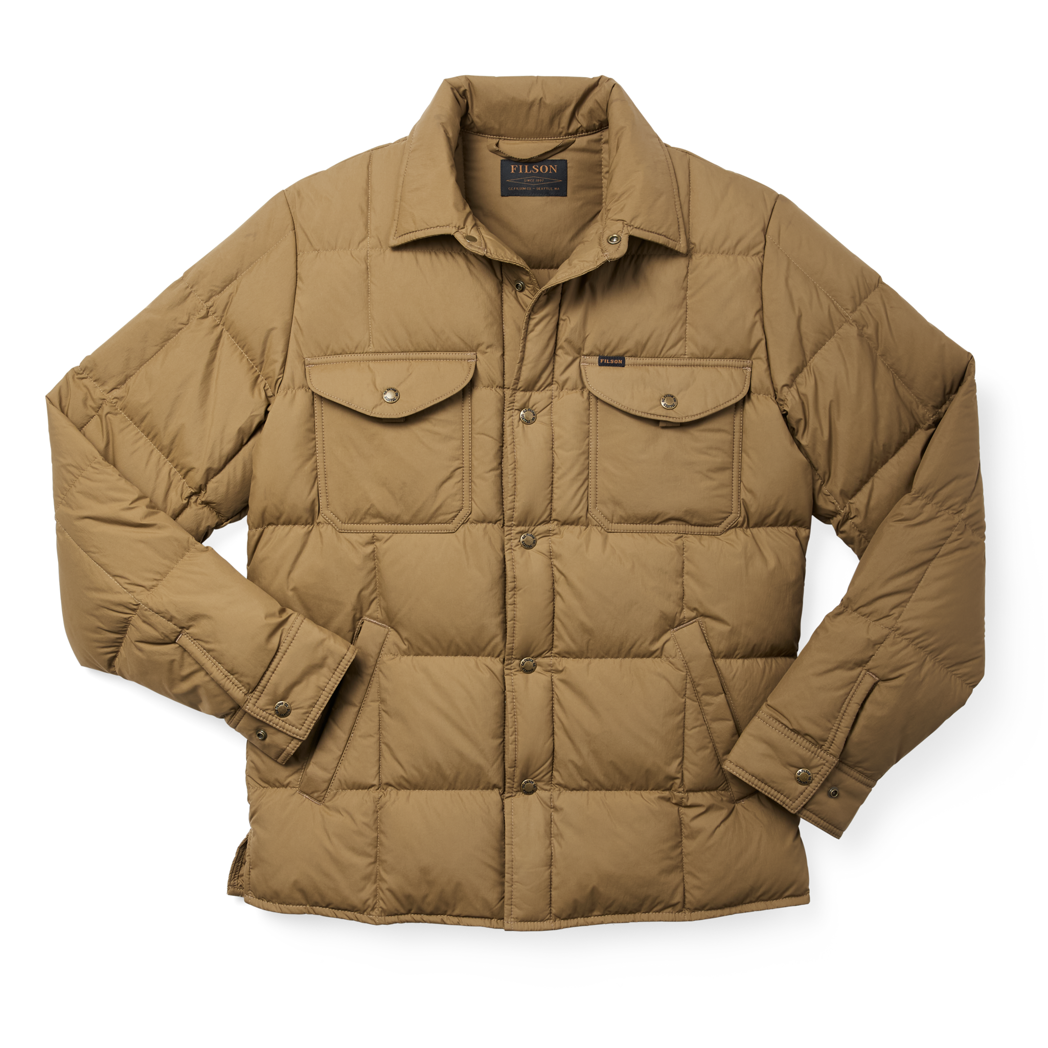 Lightweight Down Jac-shirt - Dark Tan