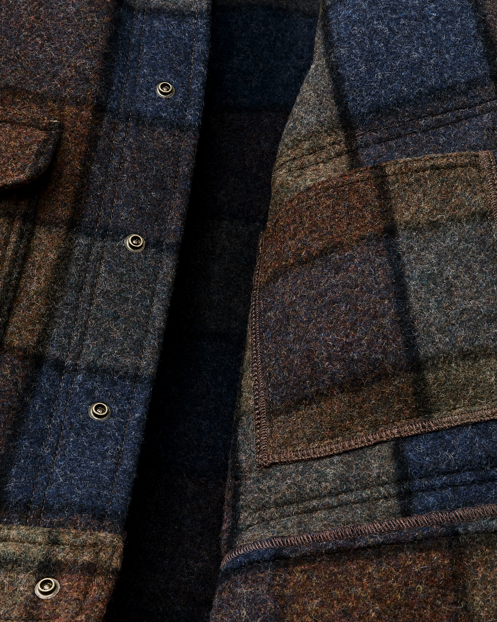 Mackinaw Wool Work Jacket - Blue / Brown / Gray Plaid - Image 8