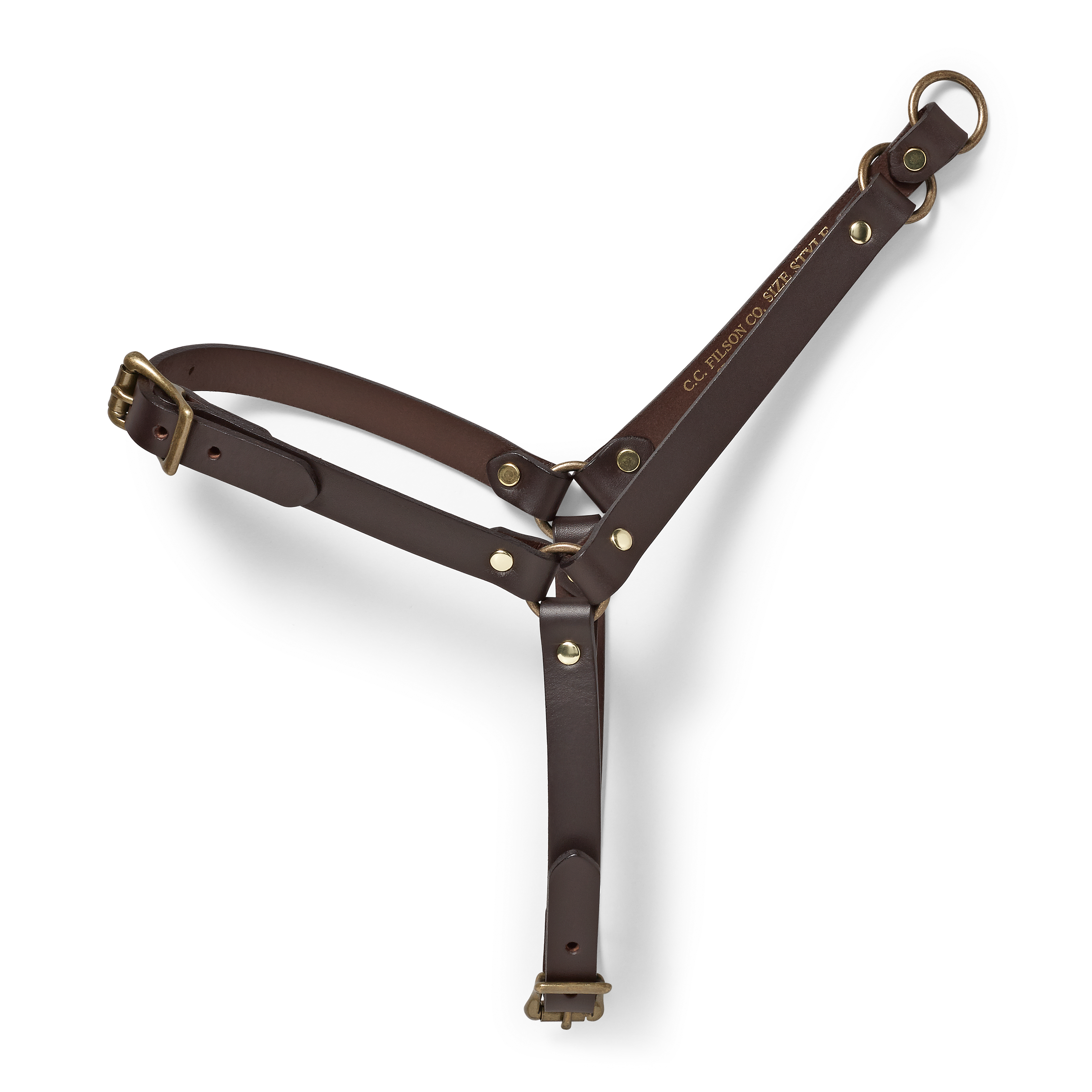 Bridle Leather Dog Harness - Brown - Image 2