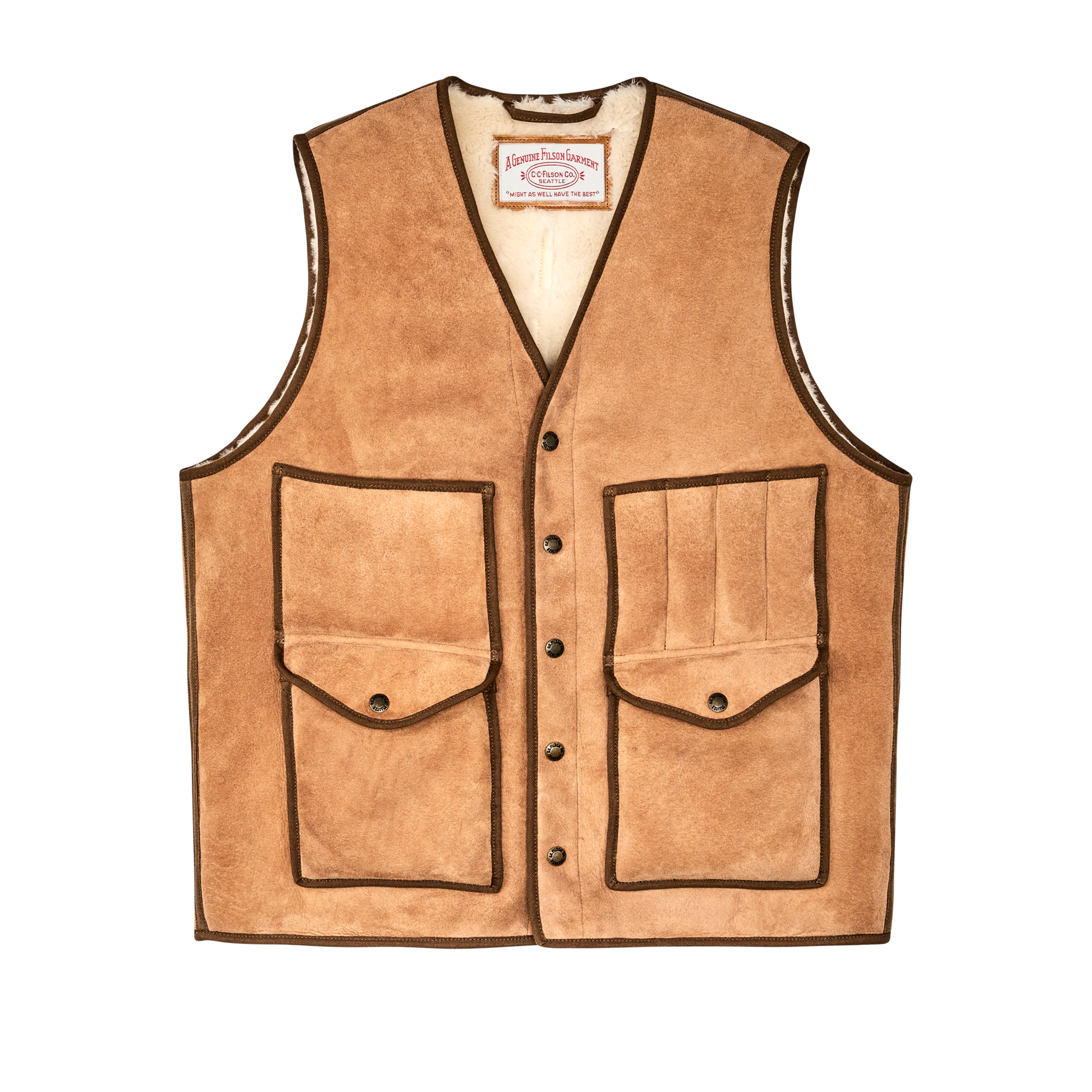 Shearling Cruiser Vest - Almond Beige