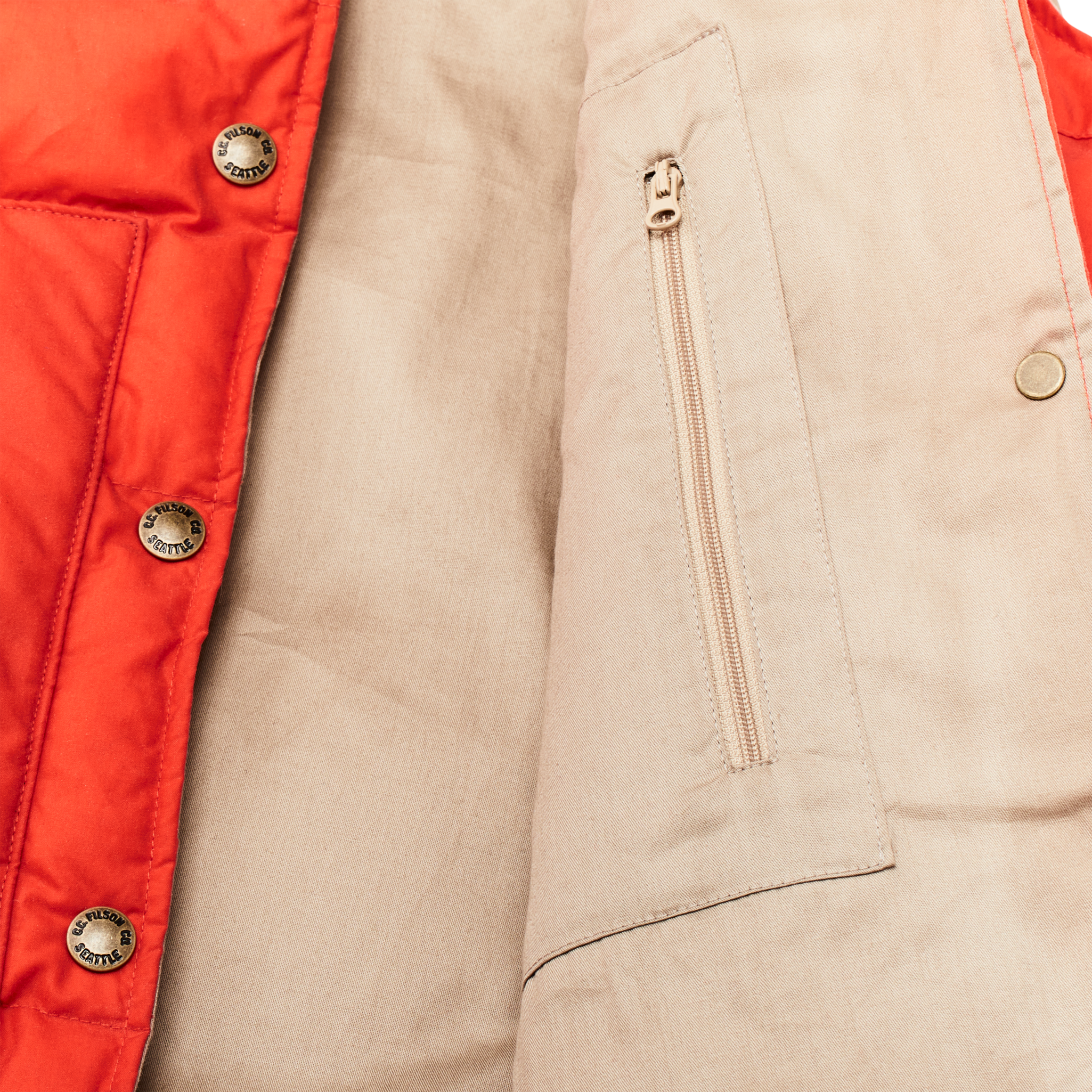 Women's Waxed Down Vest - Campfire - Image 5