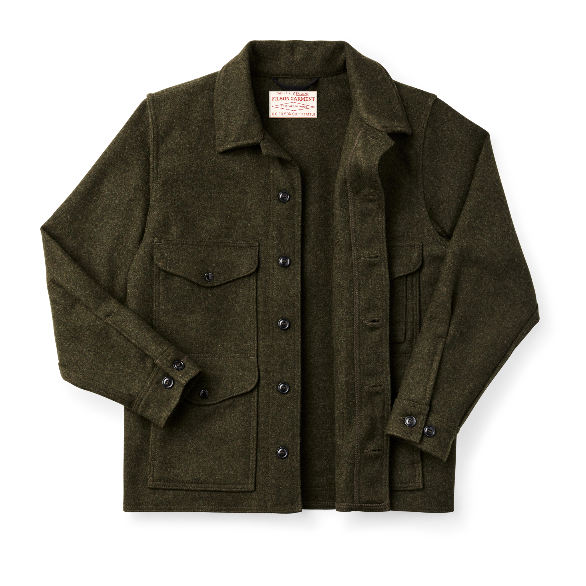 Mackinaw Wool Cruiser Jacket - Forest Green - Image 5