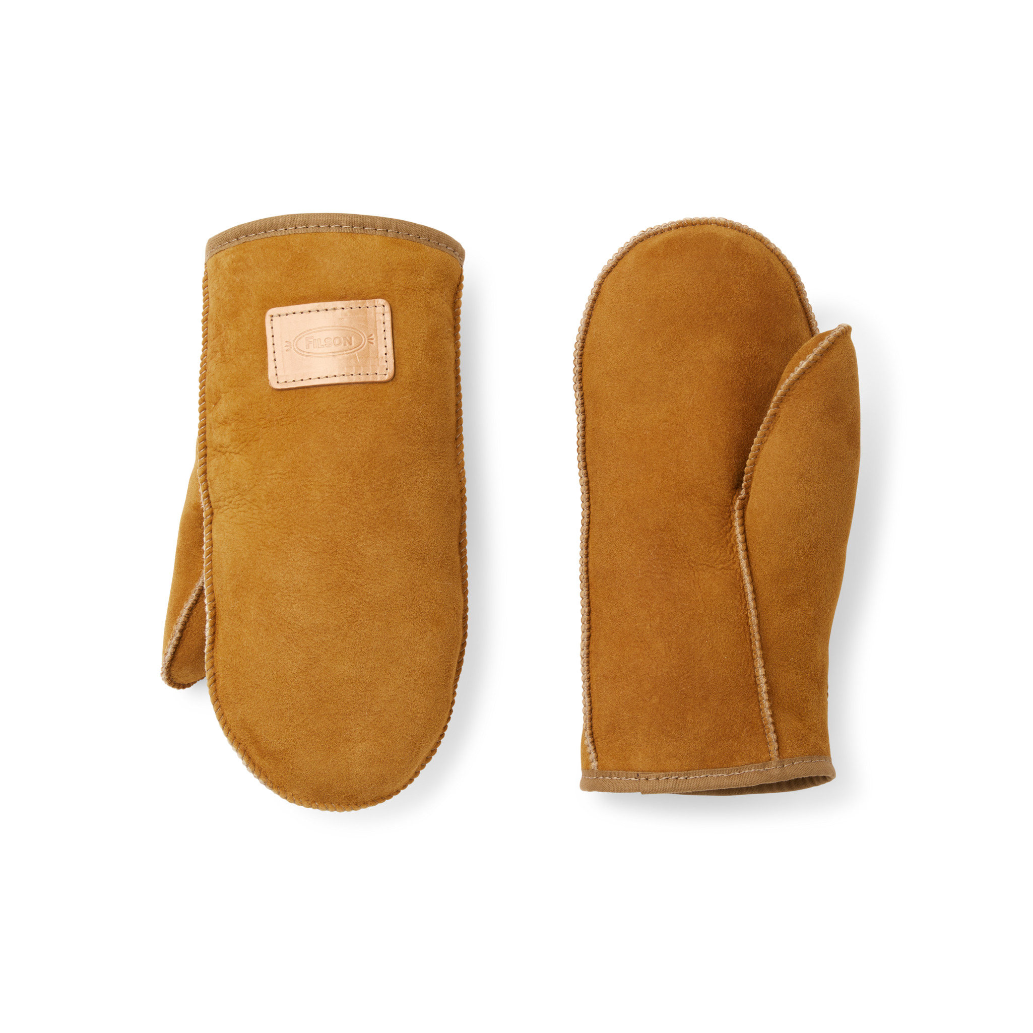 Filson Workshop Shearling Mittens - Saddle Brown